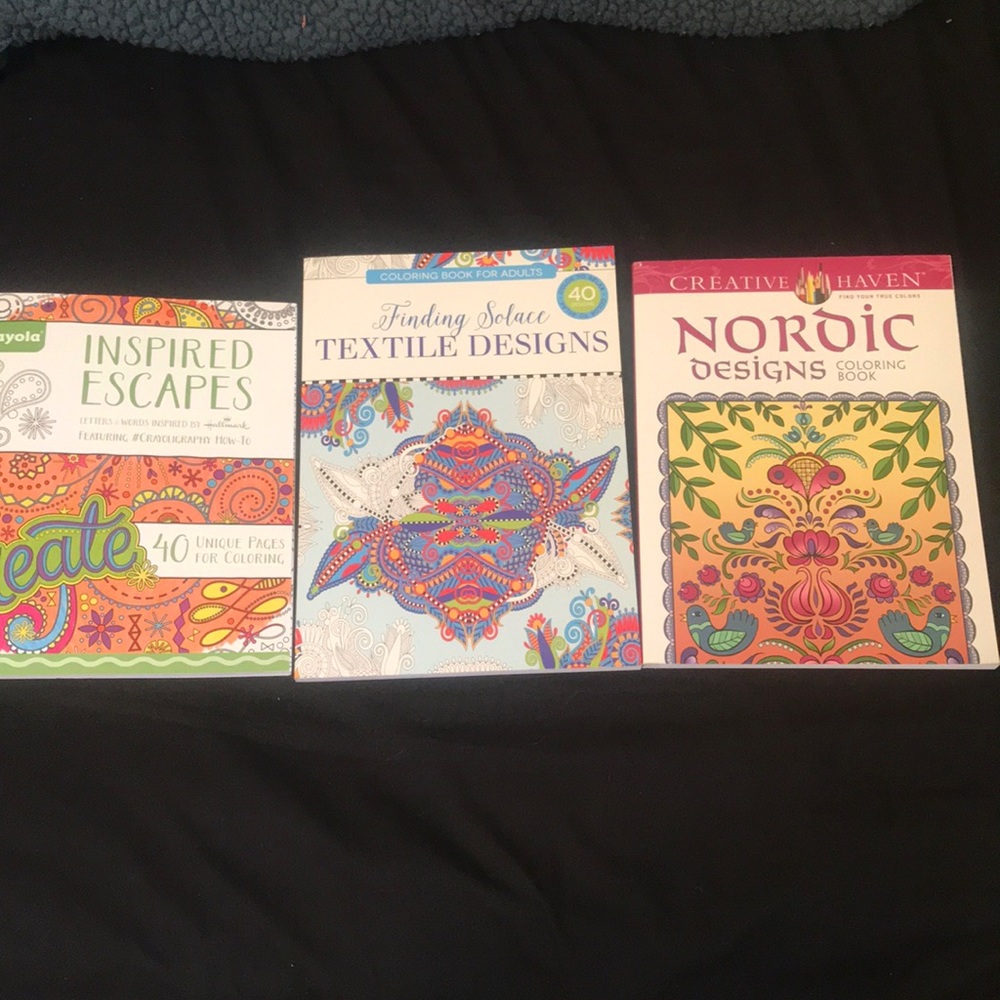 3 Creative Designs Coloring Books